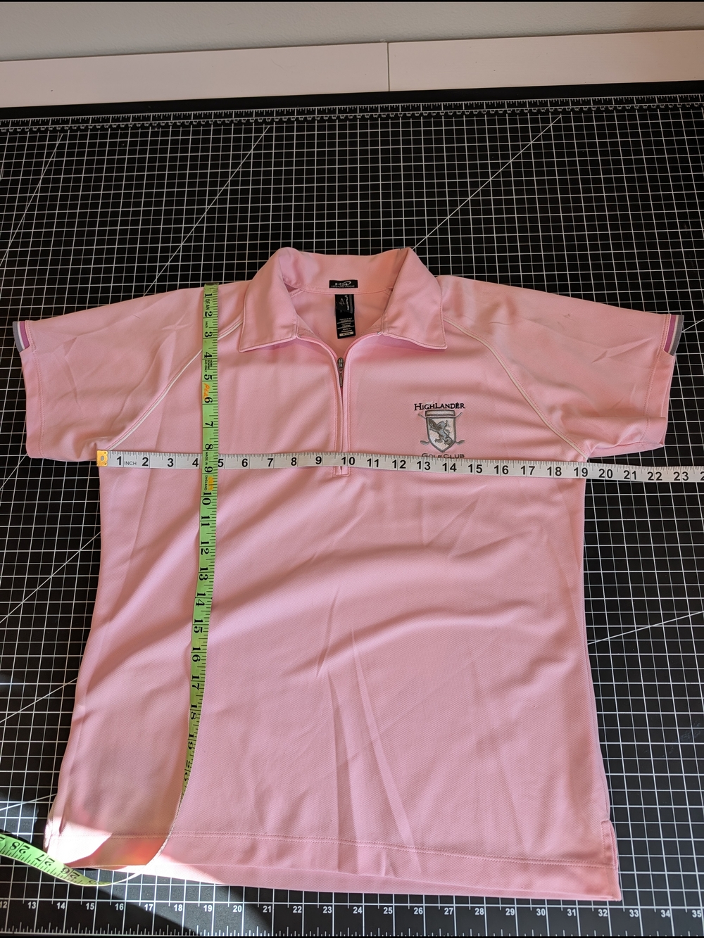 Page & Turtle Pink Polyester Golf Shirt